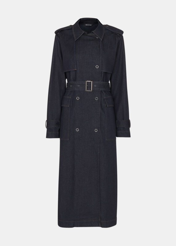Cara Denim Trench Coat